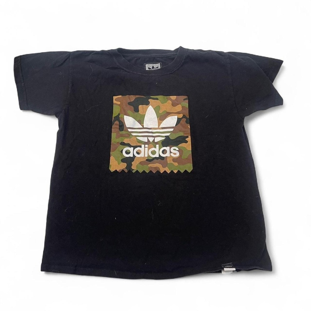 Adidas black cotton t shirt
